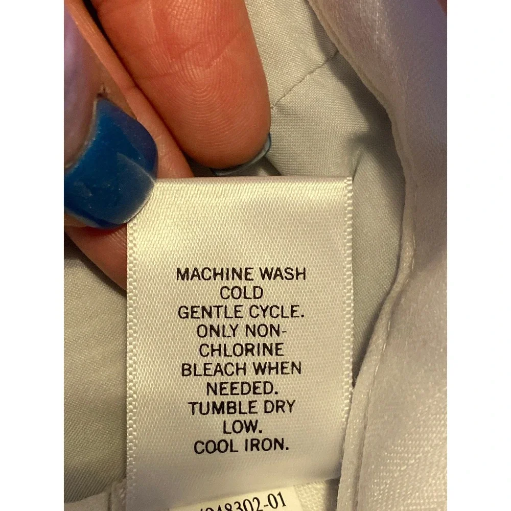 Banana Republic Martin Fit Linen Pants Blue White Seersucker Stripe Womens 2
